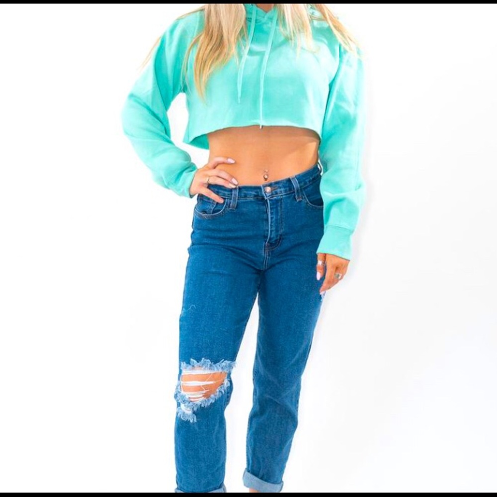 WOMEN Mint Crop Top